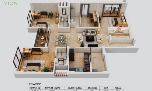 2 BHK Floor Plan